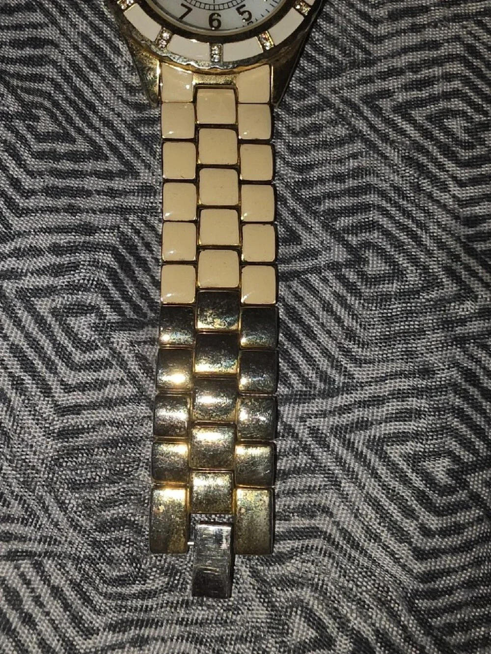 Gold and Cream Women's Bracelet Watch